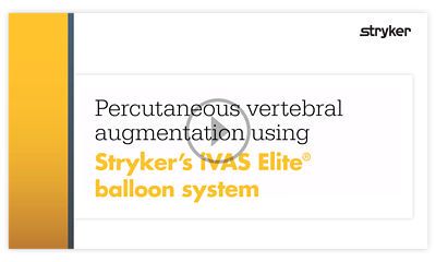 Dr. Khalil discusses bipedicular balloon kyphoplasty procedure using the Stryker's iVAS Elite balloon system