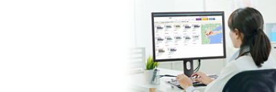 Woman on computer