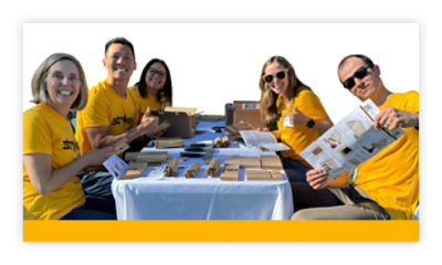 Stryker employees volunteering