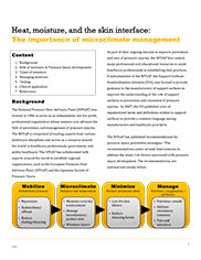 Heat, moisture, and the skin interface: the importance of microclimate management