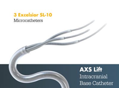 AXS Lift with 3 Excelsior SL-10 Microcatheters