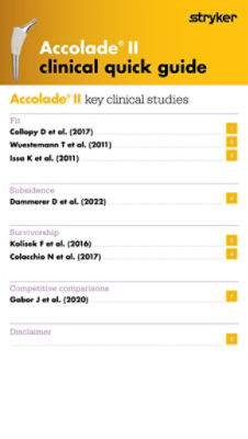 Accolade II clinical quick guide