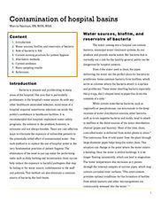 Contamination of Hospital Basins