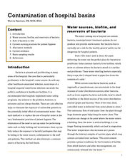 Contamination of Hospital Basins