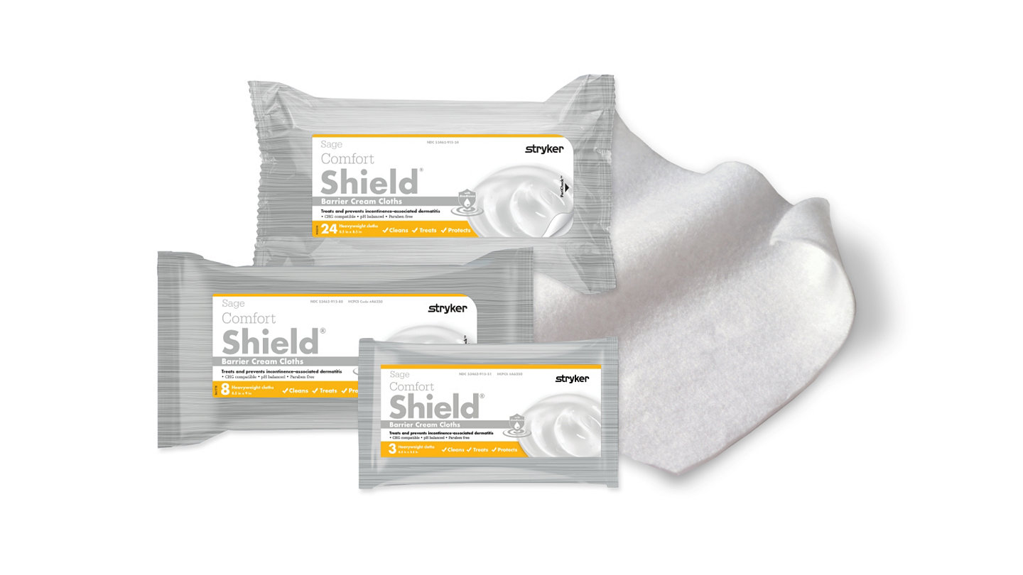 Sage Comfort Shield Barrier Cream Cloths in variety pack
