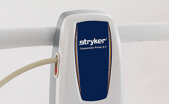 Stryker's Sofcare hospital bed and mattress overlay includes the Companion Pump 2.0 to provide continuous air pressure