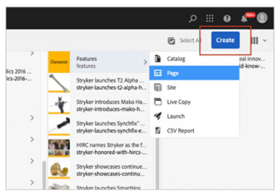 Create a new page
