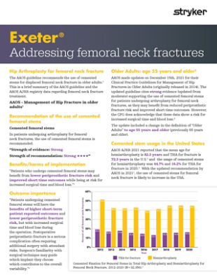 Exeter: Addressing femoral neck fractures