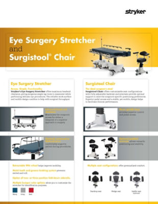 Eye Surgery and Surgistool Chair Spec Sheet