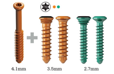 Anchorage polyaxial locking screws 4.1mm, 3.5mm, 2.7mm