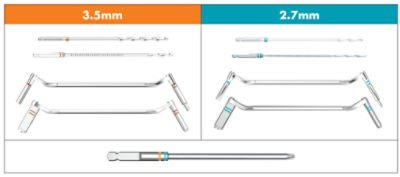 VariAx Small Fragment screw sizes