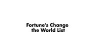 《财富》杂志评选的“改变世界的公司”榜单