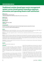 Traditional canister-based open waste management system versus closed system: hazardous exposure prevention and operating theatre staff satisfaction