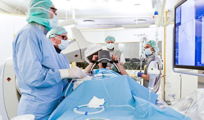 LUCAS 3, v3.1 chest compression system performs chest compressions on a patient in the hospital