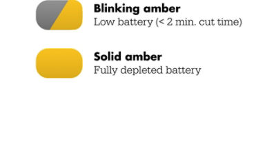 Indicator lights - during use