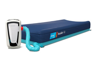 Stryker's IsoAir air powered hospital mattress with air pump