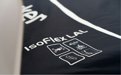 IsoFlex LAL hospital support surface includes feature indentification on the mattress 