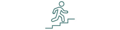 icon of a person walking upstairs