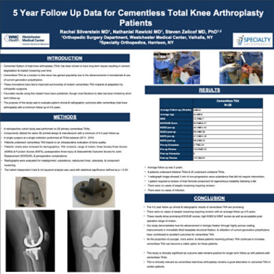 Triathlon Tritanium cementless TKA 5 year outcomes