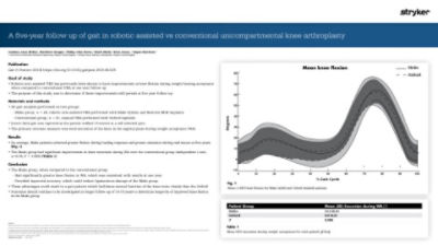 A five-year follow up of gait in robotic assisted vs conventional unicompartmental knee arthroplasty