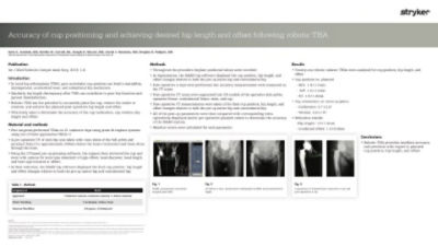 Accuracy of cup positioning and achieving desired hip length and offset following THA