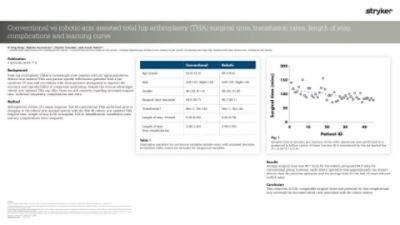 Conventional vs. robotic-arm assisted THA surgical time, transfusion rates, length of stay