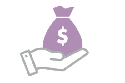 Icon representing savings when healthcare organizations use external female catheter alternatives