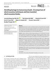 Avoiding damage to transvenous leads - a comparison of electrocautery techniques and two insulated electrocautery blades