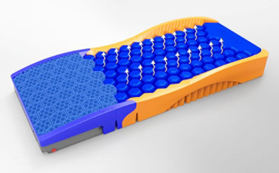 Isolibrium's hospital mattress air channeling technology delivers low-airloss toward the patients' most vulnerable areas for skin breakdown without internal obstruction.