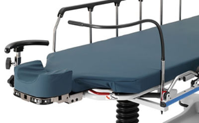 Close-up of Stryker's Eye Surgery Stretcher showing the flexible air delivery tube