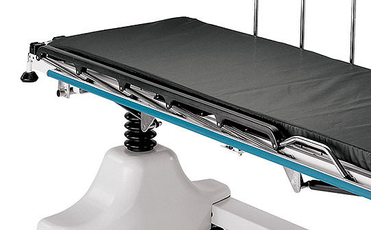 Fluoroscopy stretcher includes improved patient access 