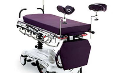 Optional accessories shown on Stryker's Gynnie Stretcher