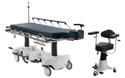 Brancard de chirurgie ophtalmologique et chaise Surgistool de Stryker