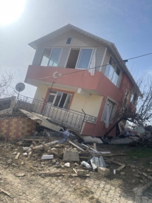 Damaged house