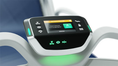 ProCuity LEX and ZX hospital bed includes bed monitoring notifications on the intuitive touchscreen display