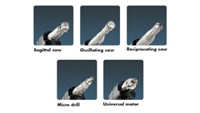 Stryker F1 Motors: Sagittal saw, oscillating saw, reciprocating saw, micro drill, and universal motor