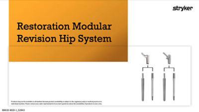 Restoration Modular Revision Hip System slide deck