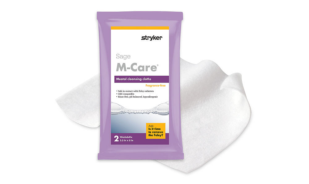Sage M-Care for meatal cleansing cloths for Foley-catheterized patients