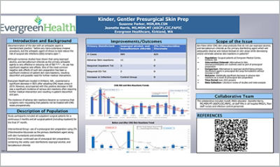 Evergreen Healthcare Kinder, Gentler Presurgical Skin Prep poster