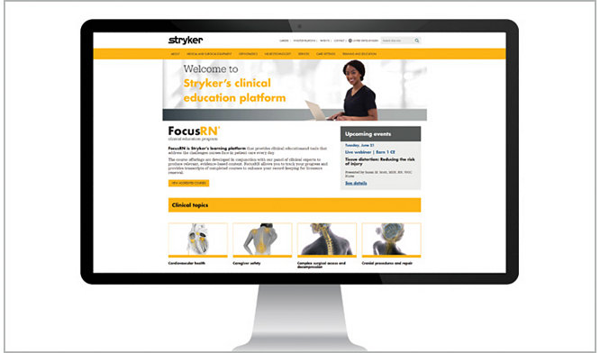 Stryker's FocusRN webpage