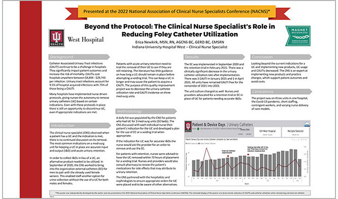 2022 IU Health catheter reduction poster