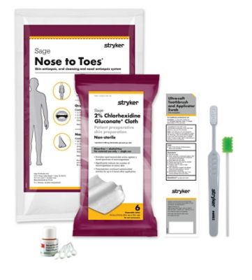 Nose, mouth, and skin prep products