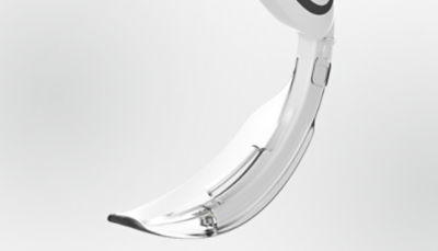 Close-up view of the McGRATH MAC video laryngoscope blade 