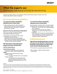 What the experts say: Staff injury risk due to turning & repositioning
