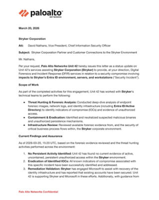 Stryker incident third party general assurance letter-3.20_Page_1