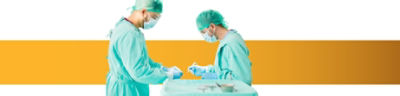 Two surgeons performing a surgery