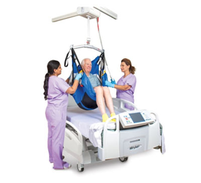 Nurses help a patient reposition using the Sage Prevalon TAP LC