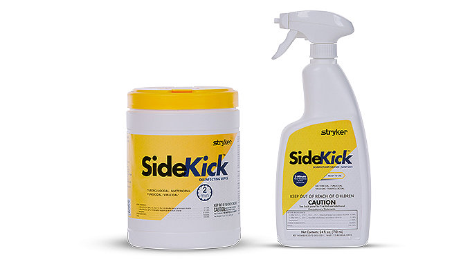 Stryker's SideKick cleaning and disinfecting solutions for the hospital