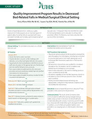 Quality Improvement Program Results in Decreased Bed-Related Falls in Medical/Surgical Clinical Setting