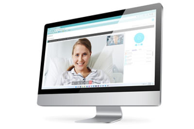 Virtual nursing screen showing patient and virtual nurse communication